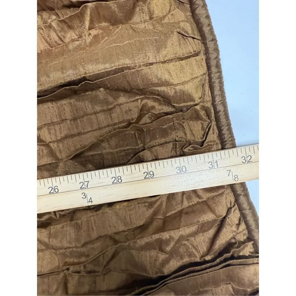 El Dorado Furniture Silk Pleated Pillow Sham Hazil Accent Gold Size 24”X31”